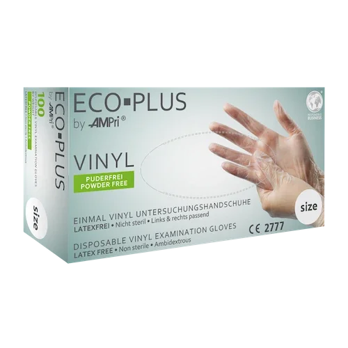 ECO-PLUS Vinylhandschuhe, weiß, puderfrei