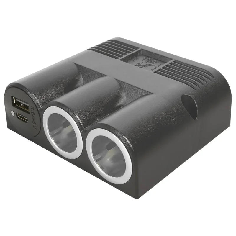 PROCAR Aufbau-Dreifachsteckdose 1x USB-C/A, 2x Steckdose ohne Kabel