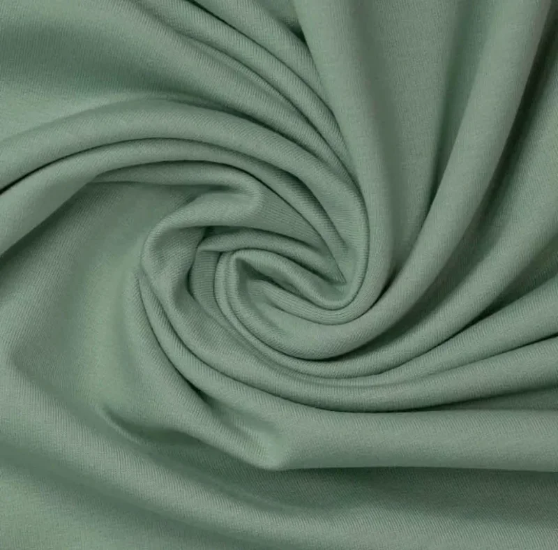 0,5 m Uni Baumwoll Jersey Dark Dusty Mint