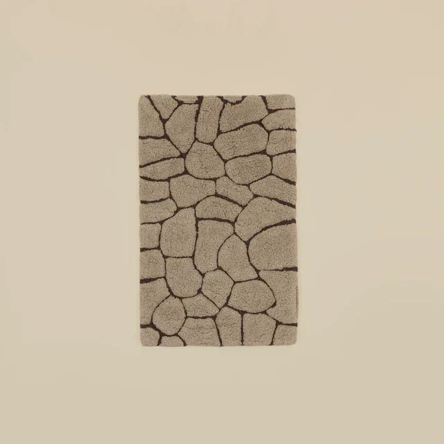 Karaca Stone Badvorleger, 50 × 80 cm, Grau