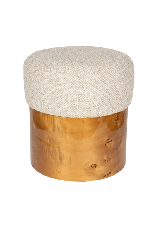 Dutchbone Hocker Burlin – Beige – Produktansicht