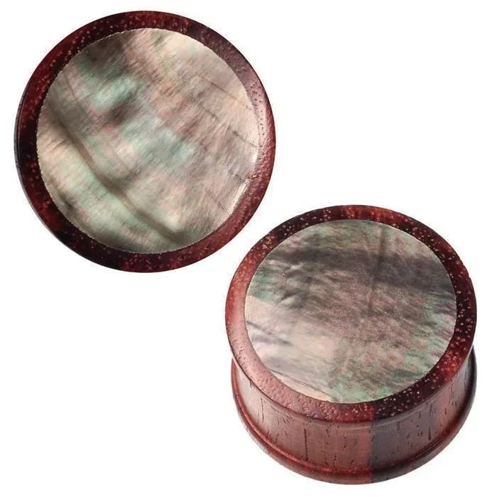 Sonoholz Plug dunkel Inlay Black Shell Tribal Expander Organic