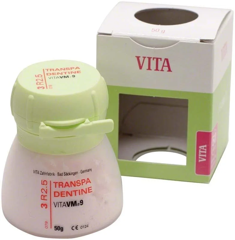 VM9 3D Transpa Dentin 50g 3R2.5 mit Verpackung.