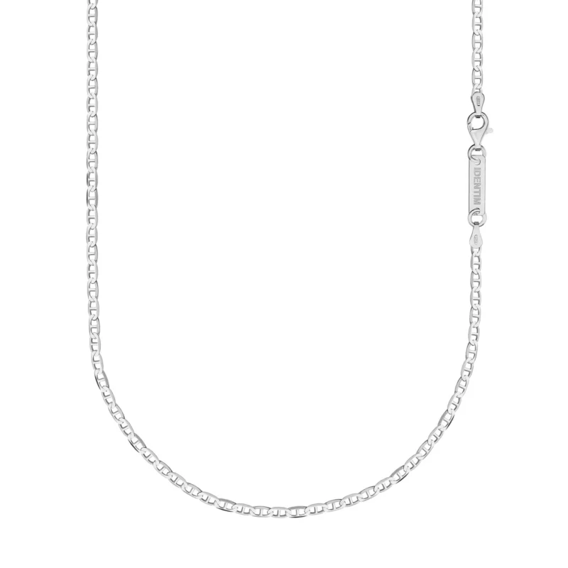 PANZERSTEGKETTE 925 SILBER RHODINIERT 2,80MM - IDENTIM®