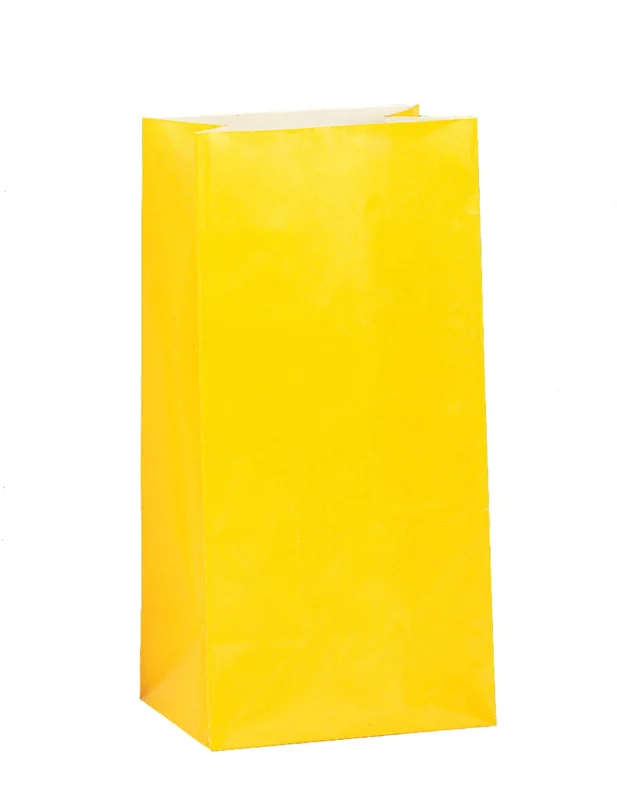 Sacs à cadeaux en papier pour anniversaire jaune