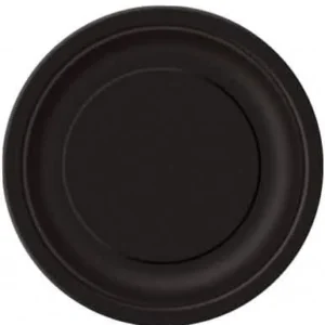 Assiettes en carton de fête pour anniversaire noires