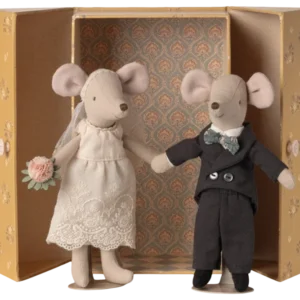 Hochzeitsmäuse Paar in Box, Mama und Papa