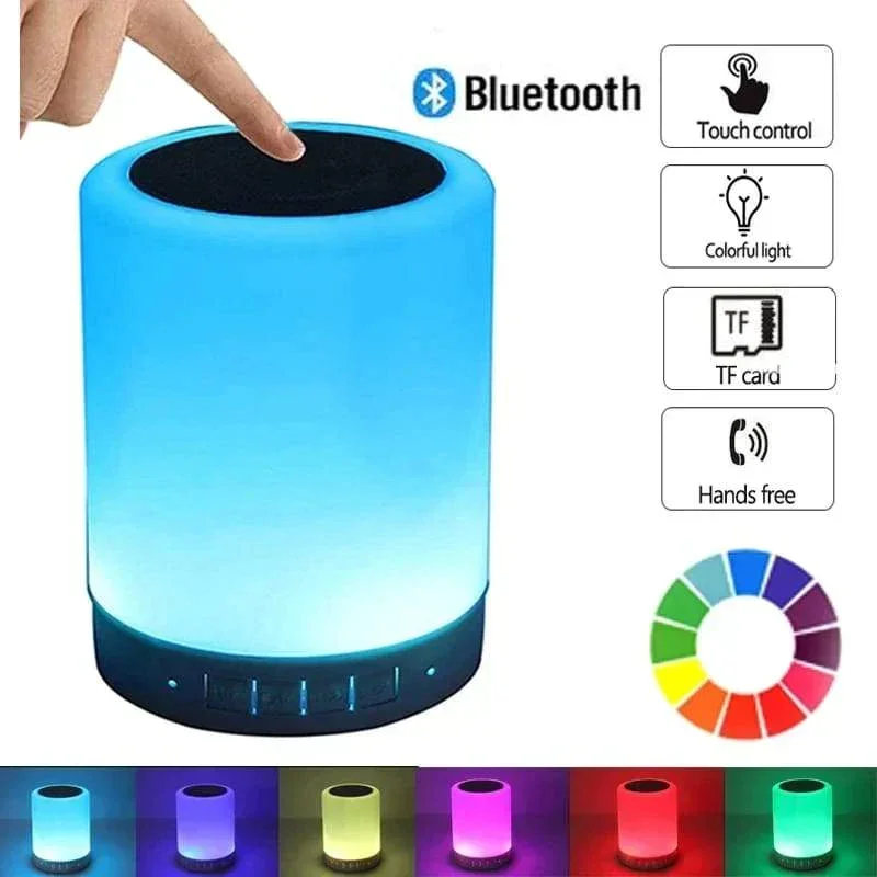 Multifunktionales LED-Nachtlicht mit Bluetooth-Lautsprecher und Touch-Steuerung