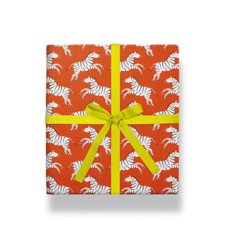 Lagom Design Geschenkpapier - Leaping Zebras - by Ariana Martin