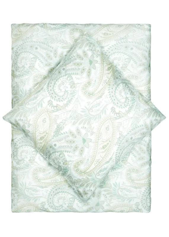 Living Dreams Bettwäsche Mako-Satin Paisley Grün