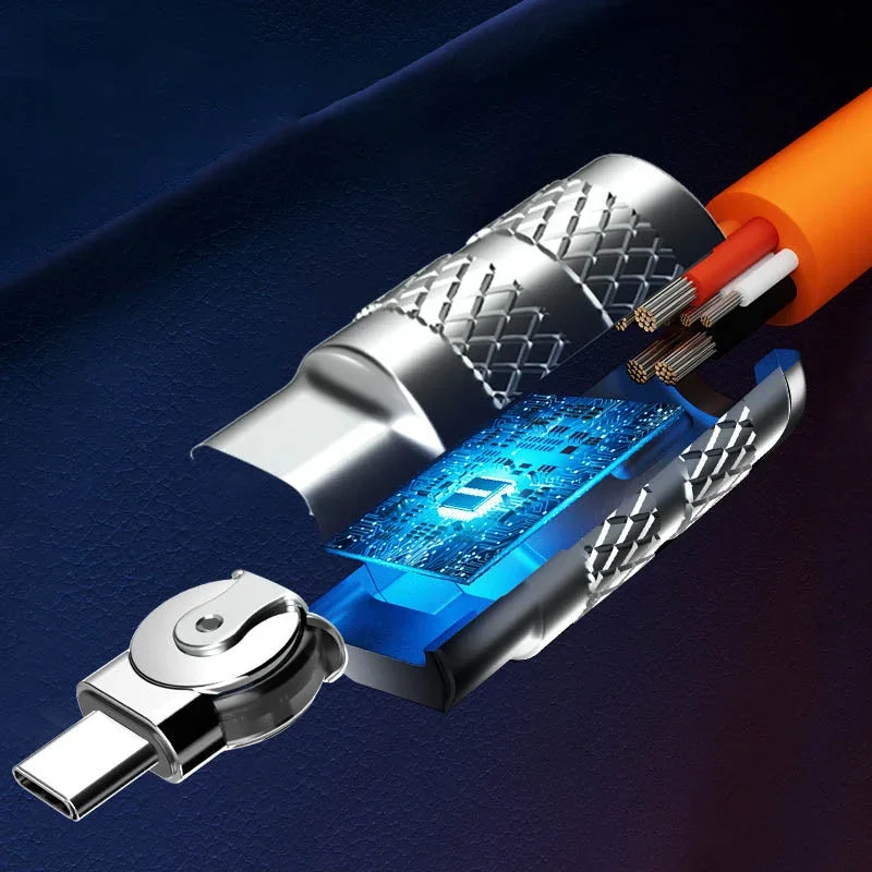 Flexibles 180° Schnelllade-Datenkabel (120W) für Gamer