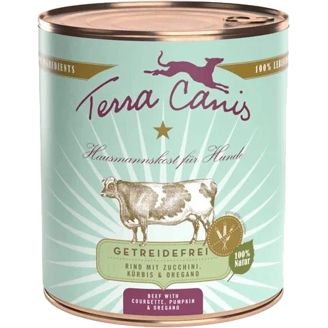 Menü Sensitive - getreidefrei - 800 g - Rind mit Zucchini, Kürbis & Oregano