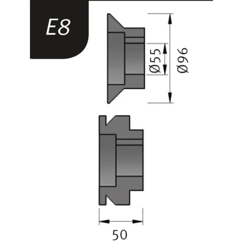 Produktbild von Biegerollensatz Typ E8, Ø 96 x 55 x 50 mm