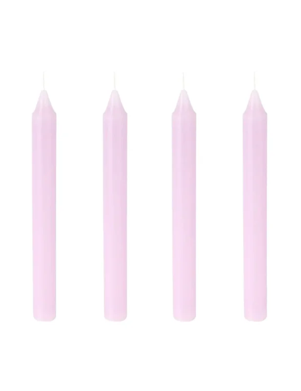 4er Set Stabkerzen in Lavendel - 20 cm