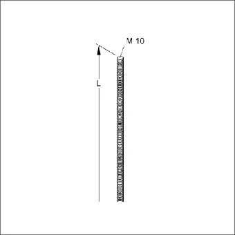 NIEDAX 51951 Draadstang 1000 mm