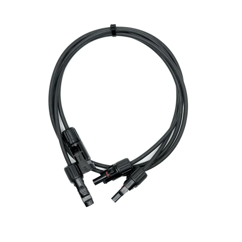 WATTSTUNDE® Solarverlängerungskabel 2x6 mm² Typ-MC4/Typ-MC4 1 m schwarz