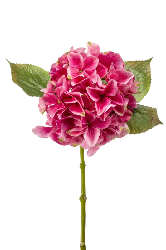 Hortensie künstlich 47 cm - 1 Kopf - Fuchsienrot