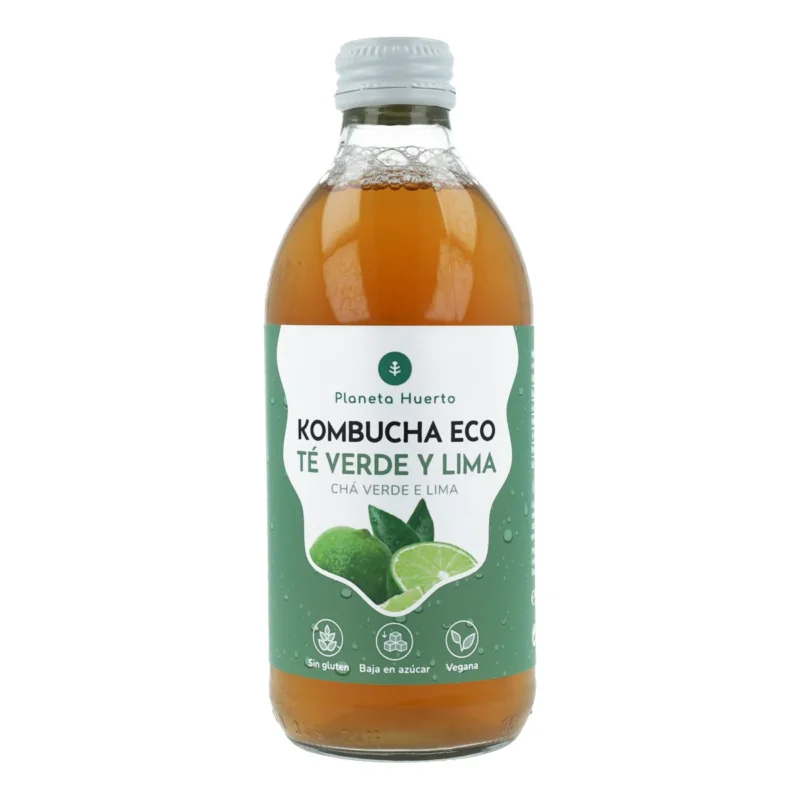 Kombucha ECO té verde y lima Planeta Huerto 330 ml