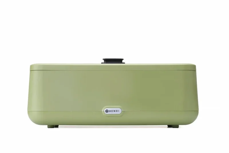 HENDI Chafing Dish UNIQ – GN 1 / 1 – 230 V / 700 W – designed by Robert Bronwasser – Grün – 607 × 402 × H 245 mm – Produktansicht