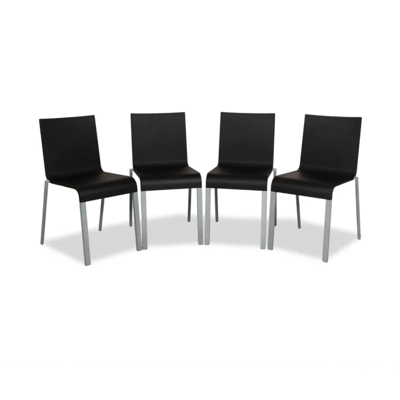 4er Garnitur Vitra .03 Kunststoff Stuhl Schwarz