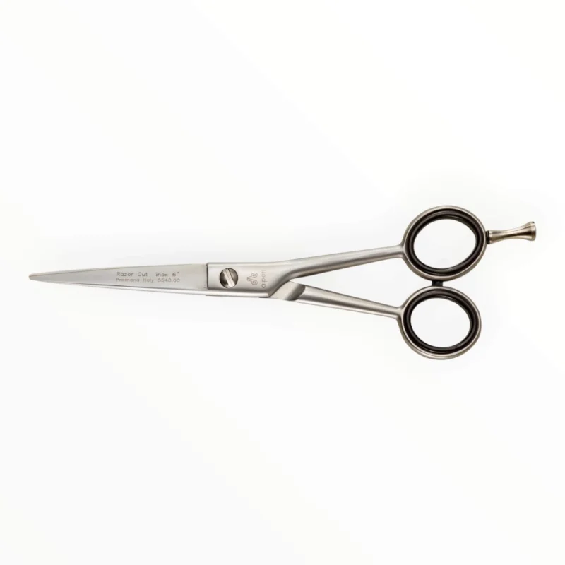 Friseurschere, Rasierklinge, Edelstahl, 16 cm.