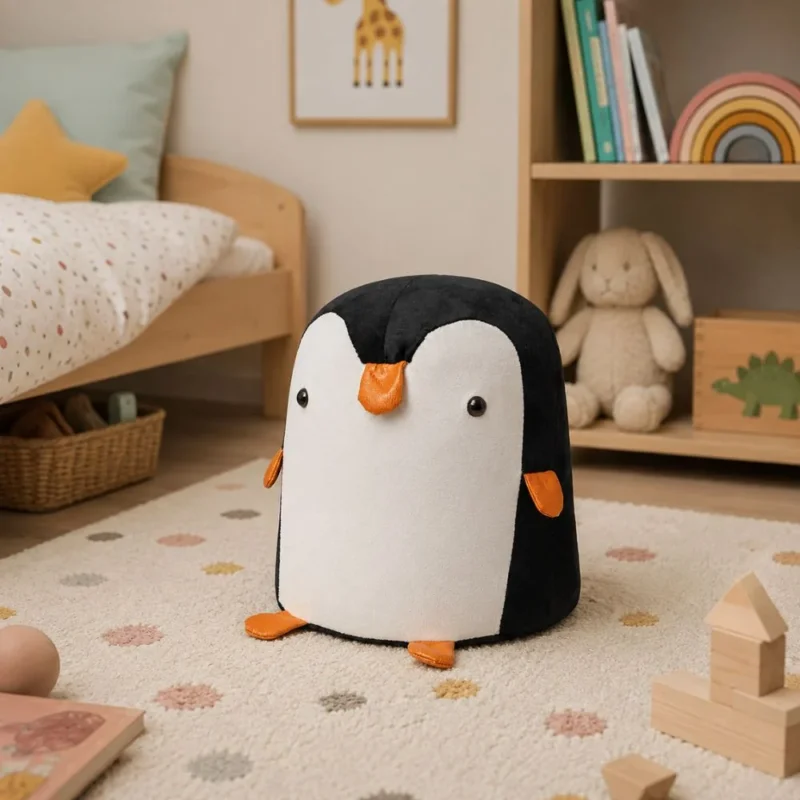 Pinguin Hocker 29x29 cm schwarz