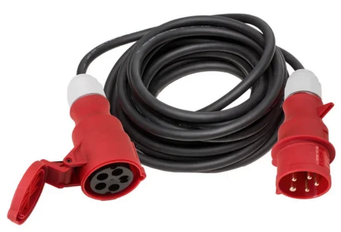 Weingärtner CEE-Verlängerung 5/32A 10m Zuleitung H07RN-F5G4mm², IP44, Stecker&Kupplung