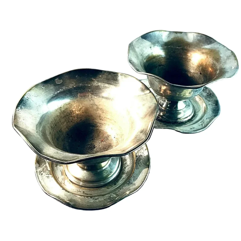 Schalen Set versilbert Vintage MID CENTURY 40er 50er Übertopf Schüssel