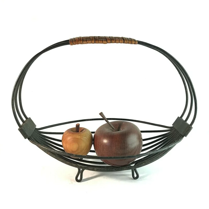 Metall Schale Brotkorb Obstschale 50er 60er Vintage H 21 cm B 27 cm