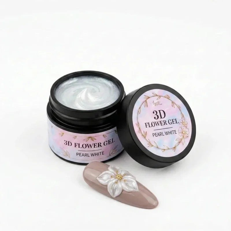 3D Flower Gel pearl white 15ml LYNIS NAILS