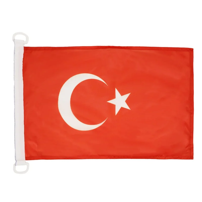 AZ FLAG Bootsflagge Türkei 45x30 cm Mesh-Polyester Kunststoffringe