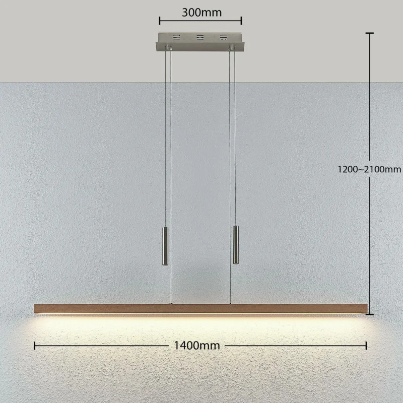 Lucande Led Holz Balkenpendelleuchte Tamlin Hängeleuchte Pendelleuchte Leuchte B-Ware - 8502193125014