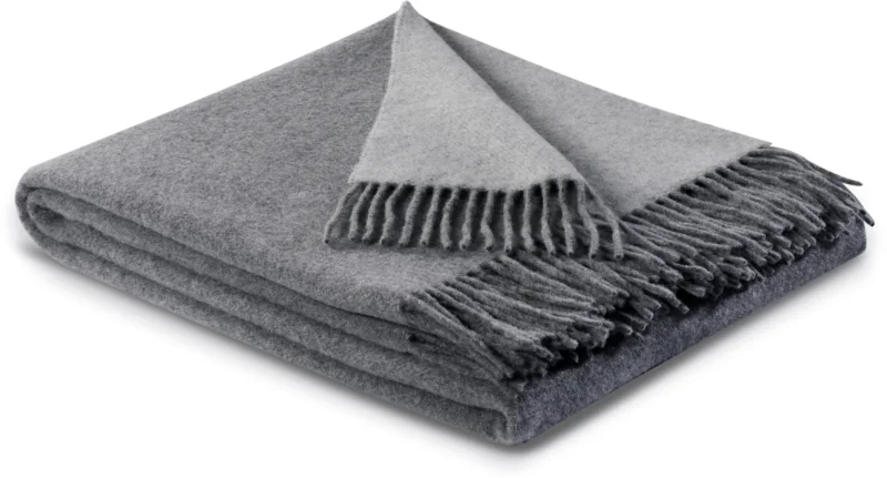 Biederlack Kaschmirplaid 150x200 grau-silber
