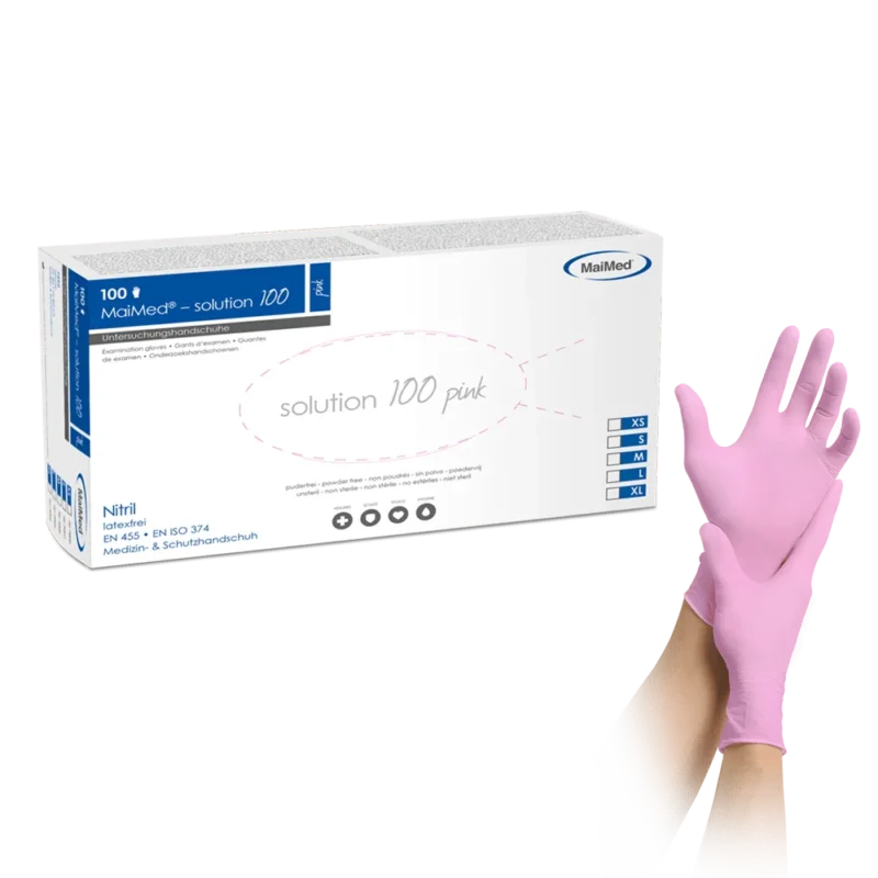 MaiMed-solution100 pink unsteril, puderfrei Latexfreier Handschuh, blau, 100St./Box