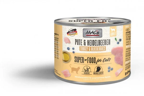Mac’s Cat Dosen Pute, Rind & Heidelbeeren