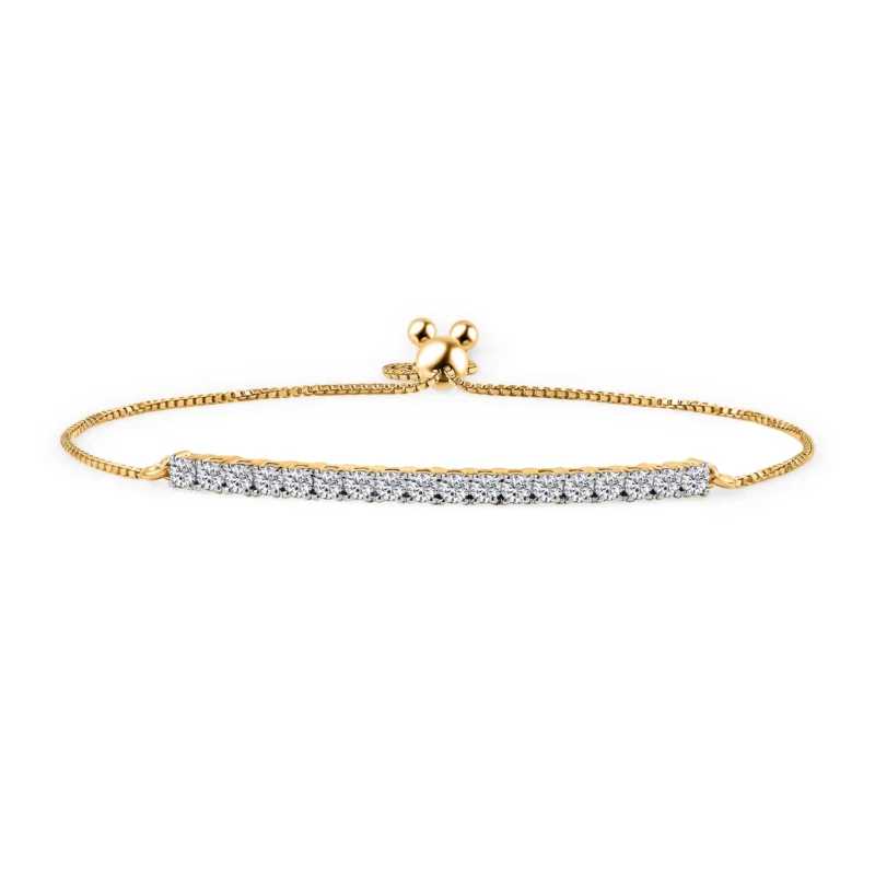 LUXURIANT DIAMOND - Lab Grown Diamant SI-GH Armband ca. 26.75 cm 925 Silber 750 Gelbgold vermeil ca. 1,00 ct.