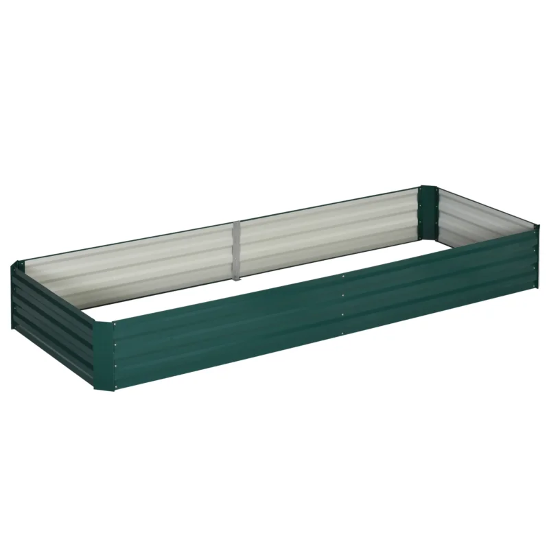 easycomfort letto per orto rialzato in metallo da esterno portapiante per fiori ed erbe 241x90 5x30cm