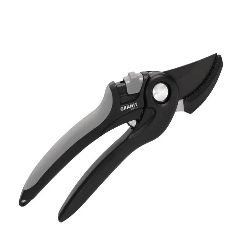 GRANIT BLACK EDITION Profi-Gartenschere GS02-A, PTFE-beschichtet, ergonomischer Softgriff