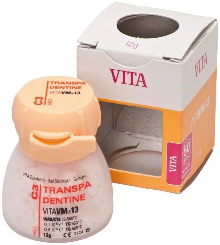 VM13 Transpa Dentin 12g C3 Zahntechnisches Material in Kunststoffdose.