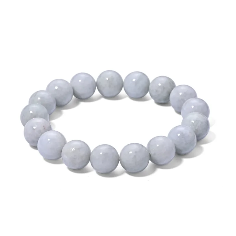 EXTREM SELTEN Weiße Jade Armband, flexibel, (18 - 19 cm) ca. 260.00 ct