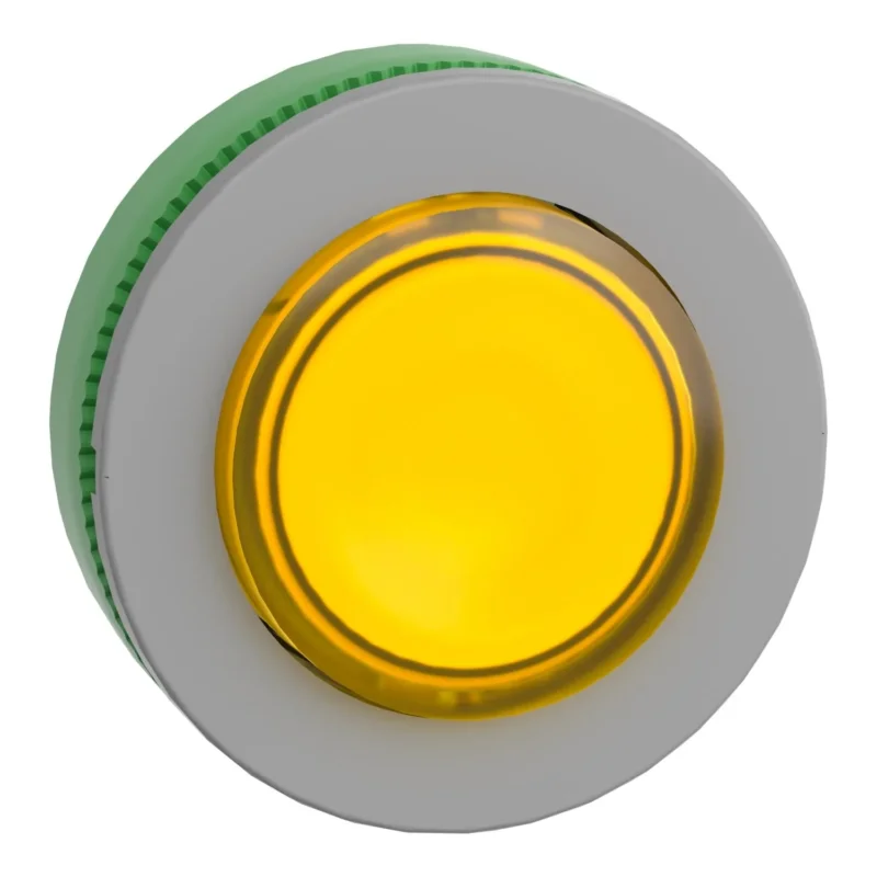 Schneider Electric - Frontelement für Drucktaster Leuchtdrucktaster ZB5FW183C0 gelb, 30mm, in grau