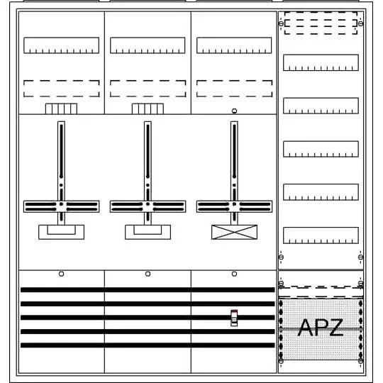 Striebel&John - Zähler-Komplettschrank Komplettschrank DA47BH AP3Pkt.A472Z1S1V5A2
