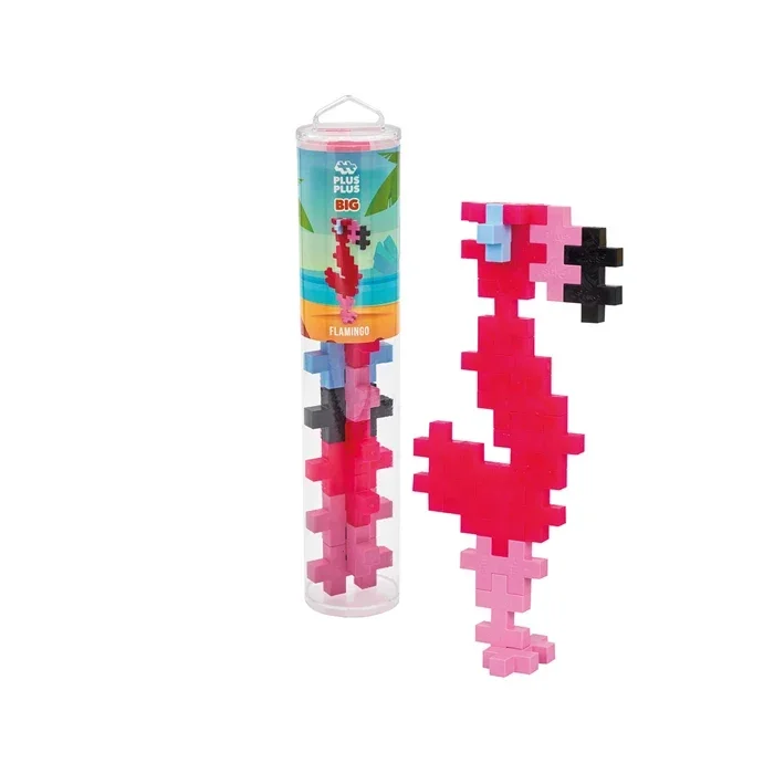 PLUS PLUS - Kreativ Bausteine 15 Stück BIG Flamingo