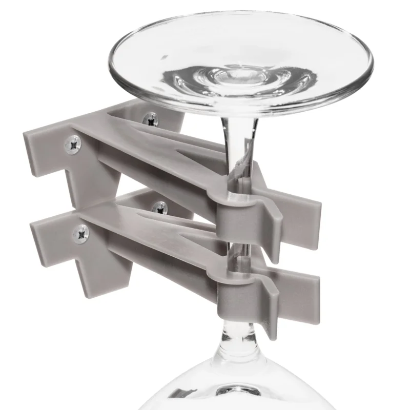 Mega-Klipp Rotwein Einzelhalter, 4er Set grau