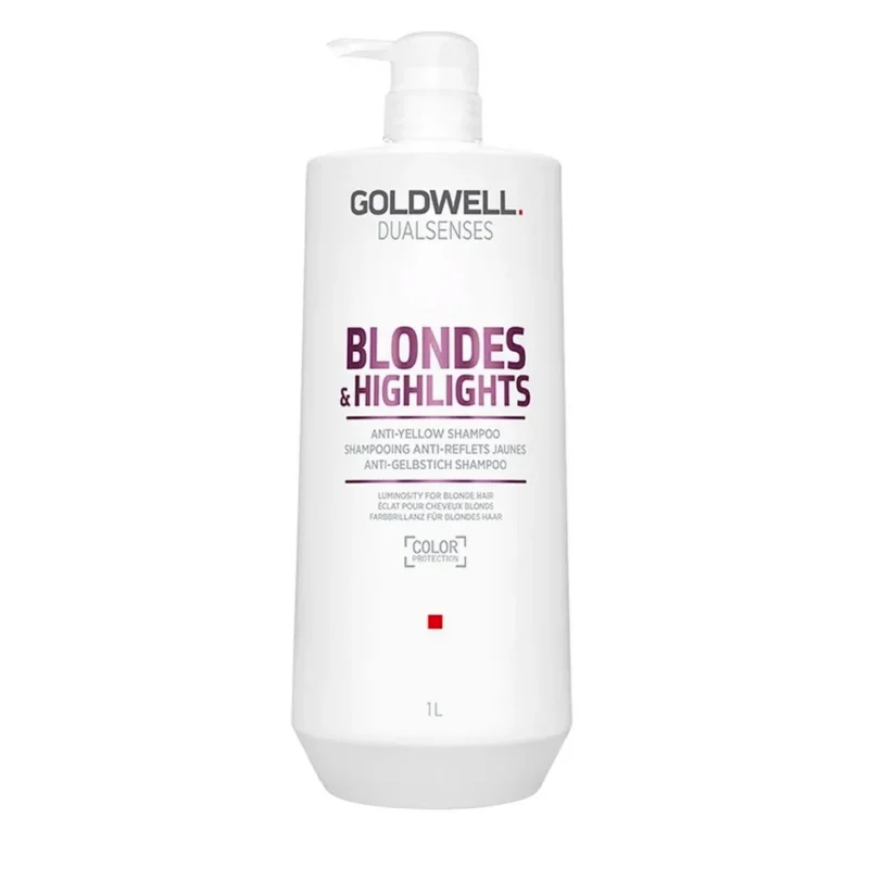 Goldwell Dualsenses Blonde & Highlights Anti-Yellow Shampoo 1000ml - shampoo antigiallo per capelli colorati o naturali