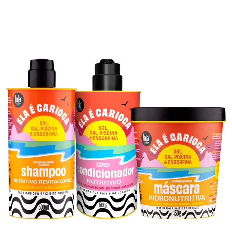 Lola From Rio Ela É Carioca Shampoo Condicionador 500ml Máscara 450gr