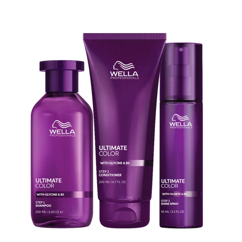 Wella Professionals Ultimate Color Shampoo 250ml Conditioner 200ml Shine Spray 95ml