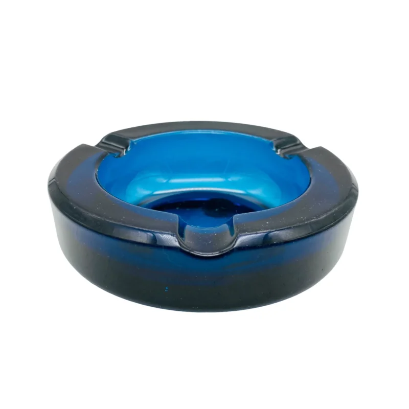 Aschenbecher blau glas 60er 70er Jahre Ascher Mid Century Lounge - Mid Century Lounge