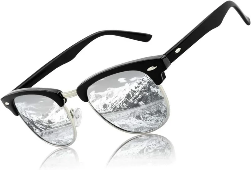 Polarisierte Retro-Sonnenbrille UV400 Schutz Braun