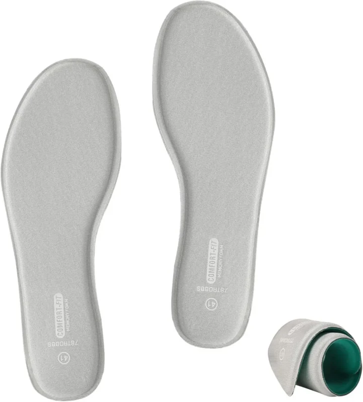 Memory Foam Einlegesohlen für Sport Schuhe Sneaker Stiefel Grau EU40